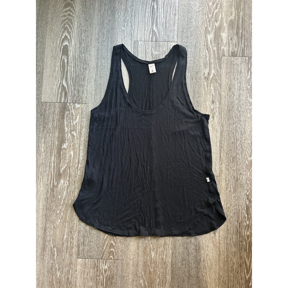 Gef France Black Tunic Tank Top Y2K Beach Surf Minimalist Quiet Luxury